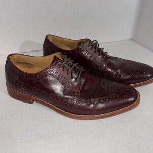 Cole Haan Z16103* Men's‎ Lionel Longwing Brown Oxford Dress Shoe Size 8.5 M